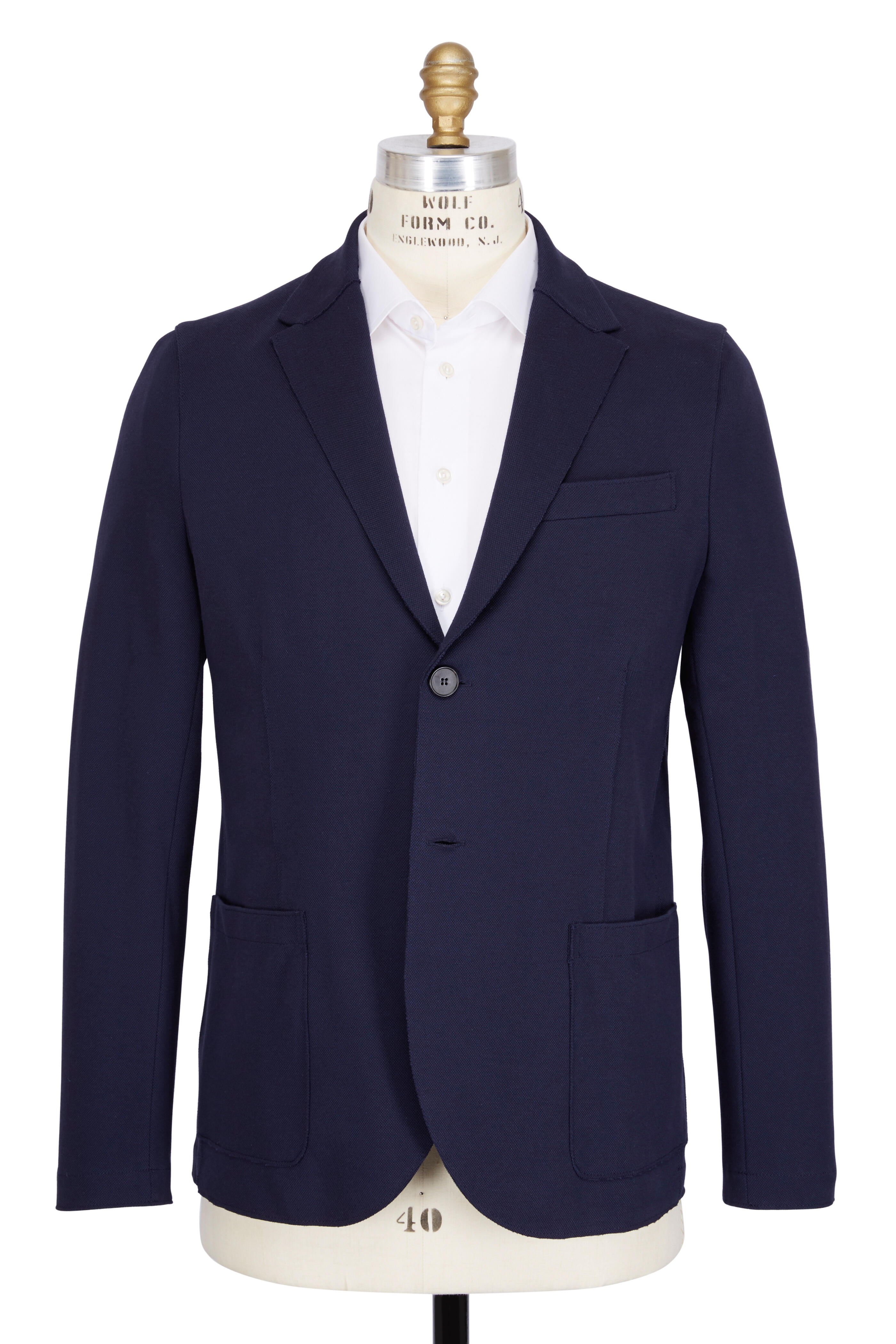 Harris Wharf - Navy Blue Piqué Sportcoat