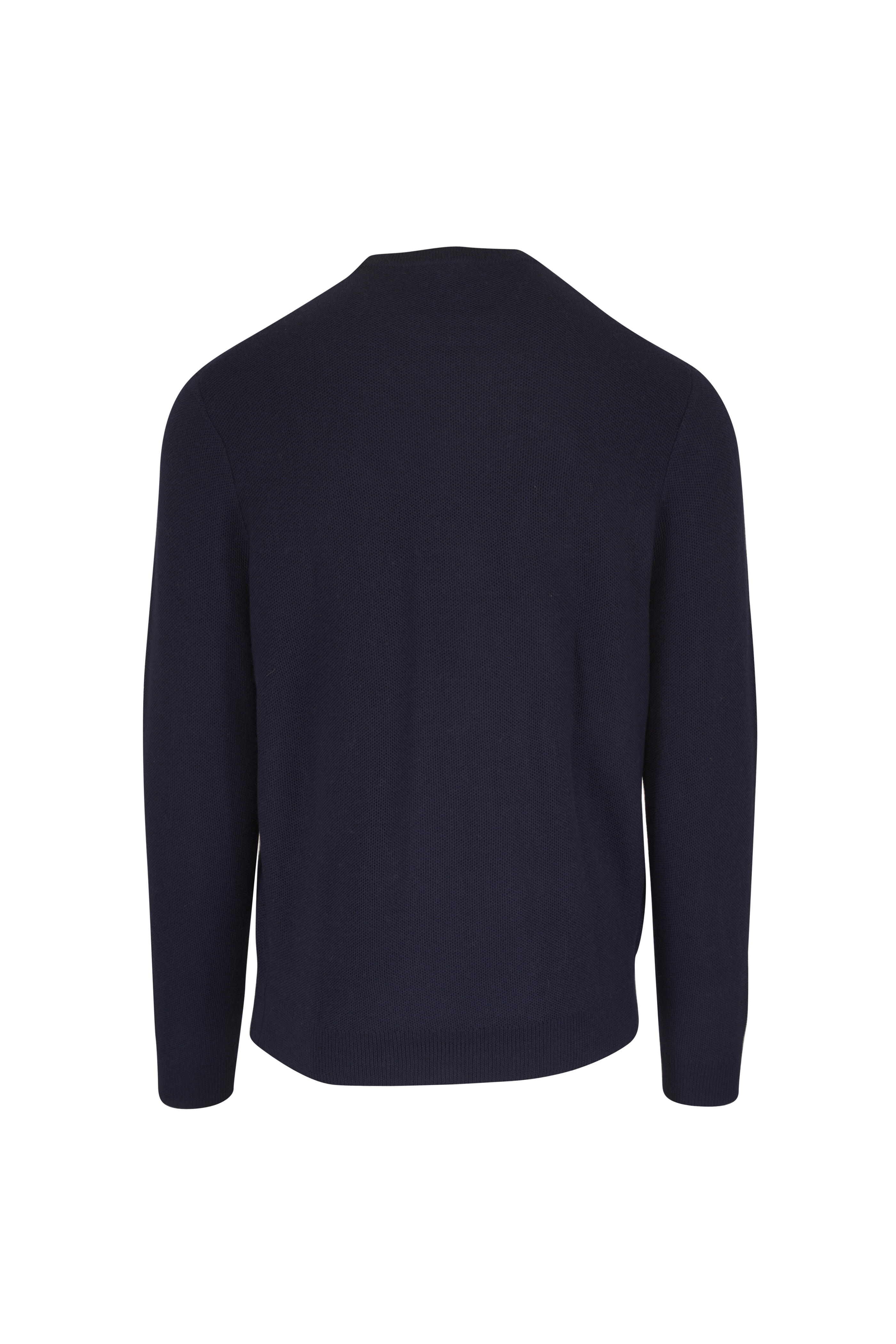 Peter Millar - Autumn Crest Navy Honeycomb Crewneck Sweater - view 2
