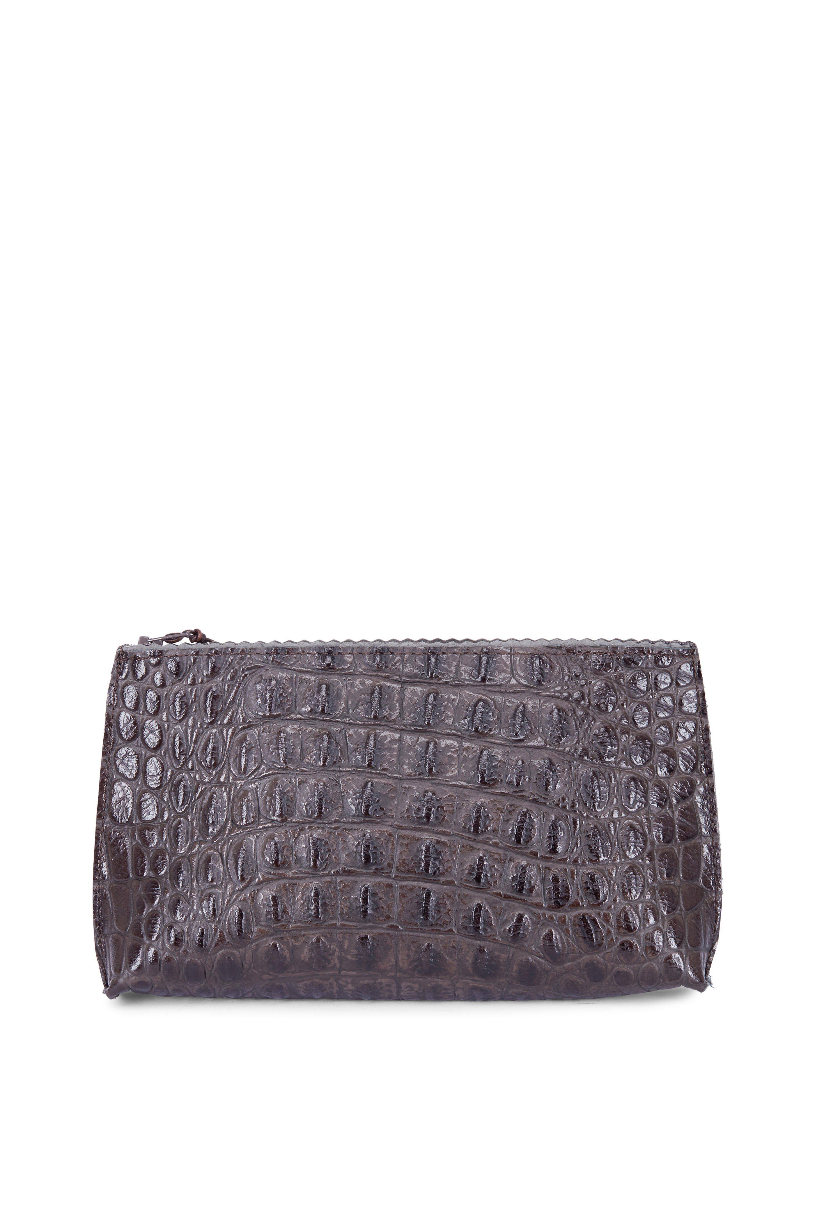 B May Bags - Granite Croc Embossed Essential Pouch