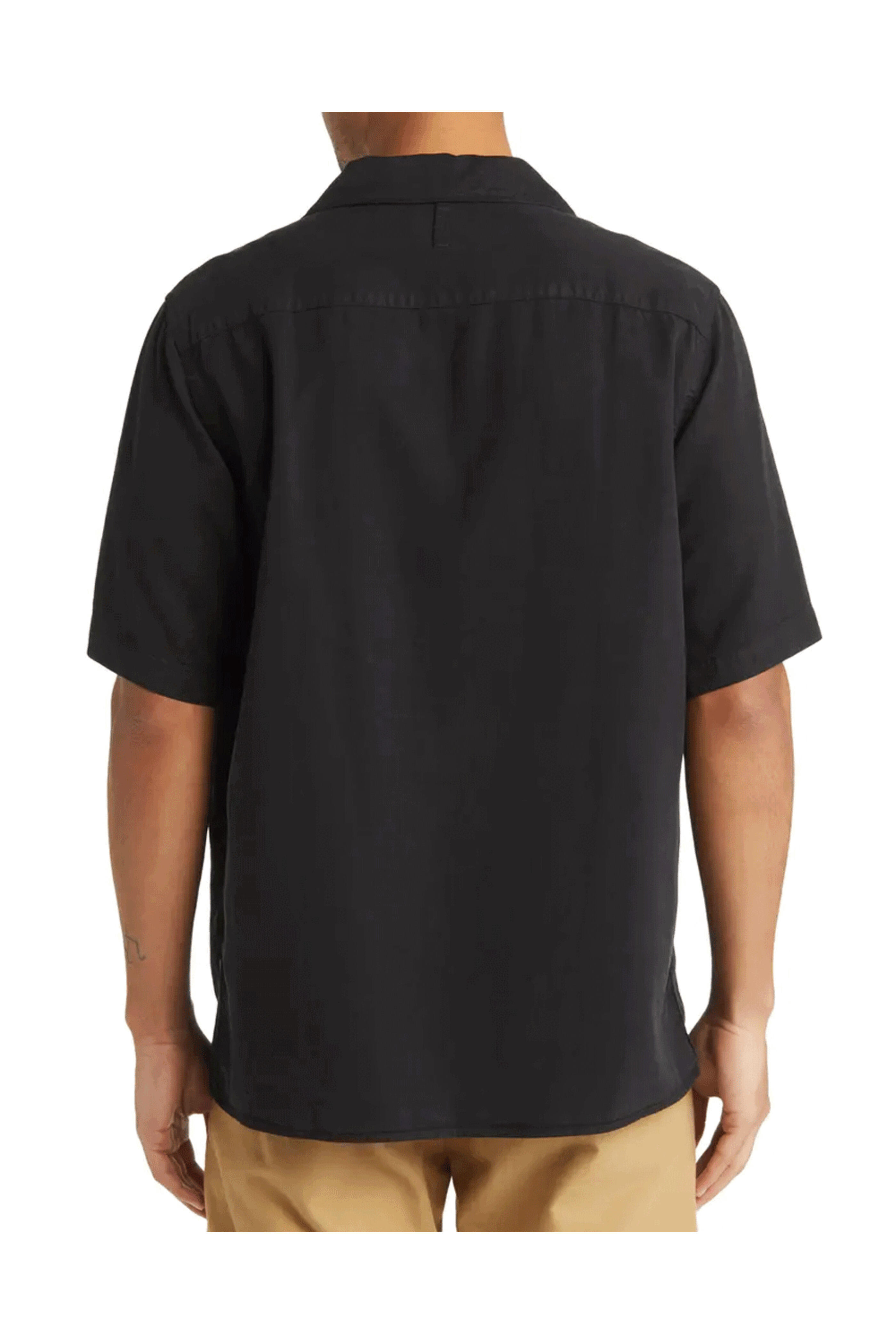 Nn07 - Black Julio Camp Collar Short Sleeve Shirt