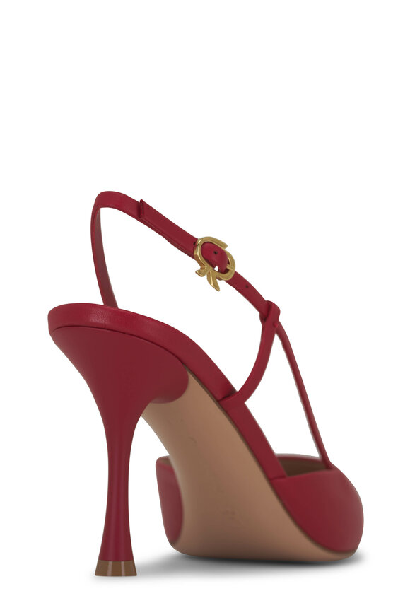 Gianvito Rossi - Tabasco Red Leather Slingback Pump, 85mm