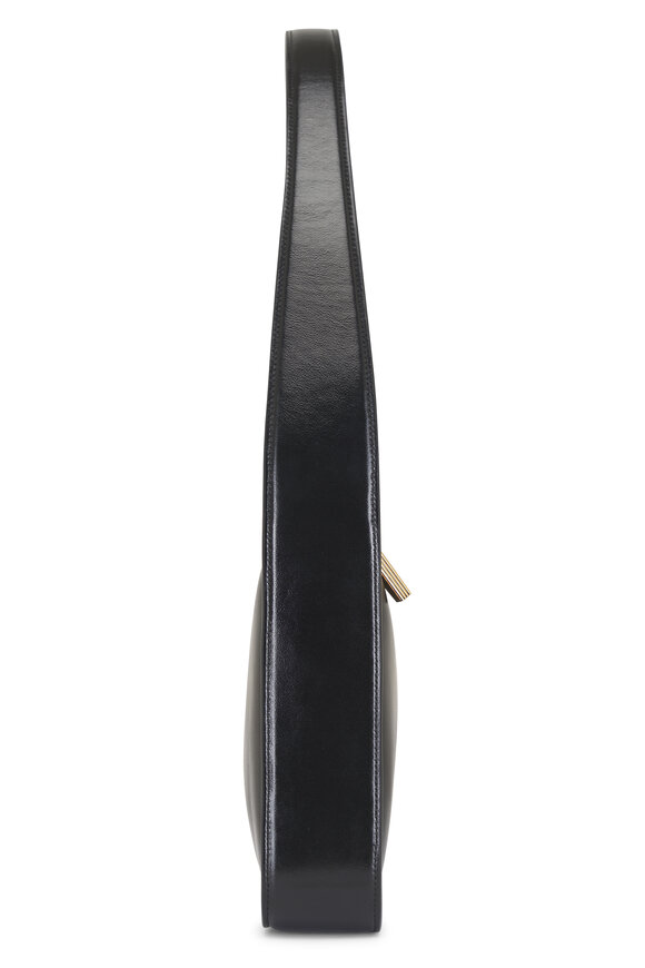 Khaite Lori Squared Black Crackle Patent Leather Bag - view 4