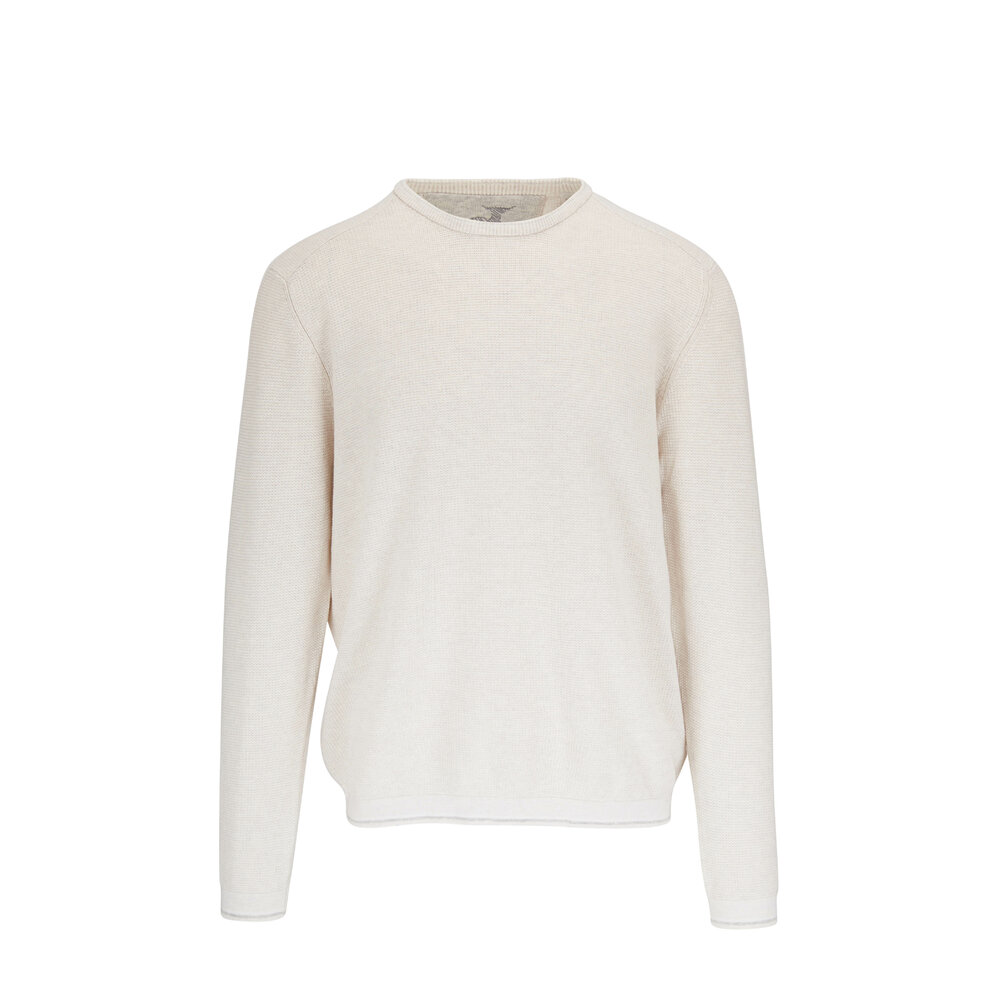 Raffi - Oat Waffle Knit Crewneck Pullover | Mitchell Stores