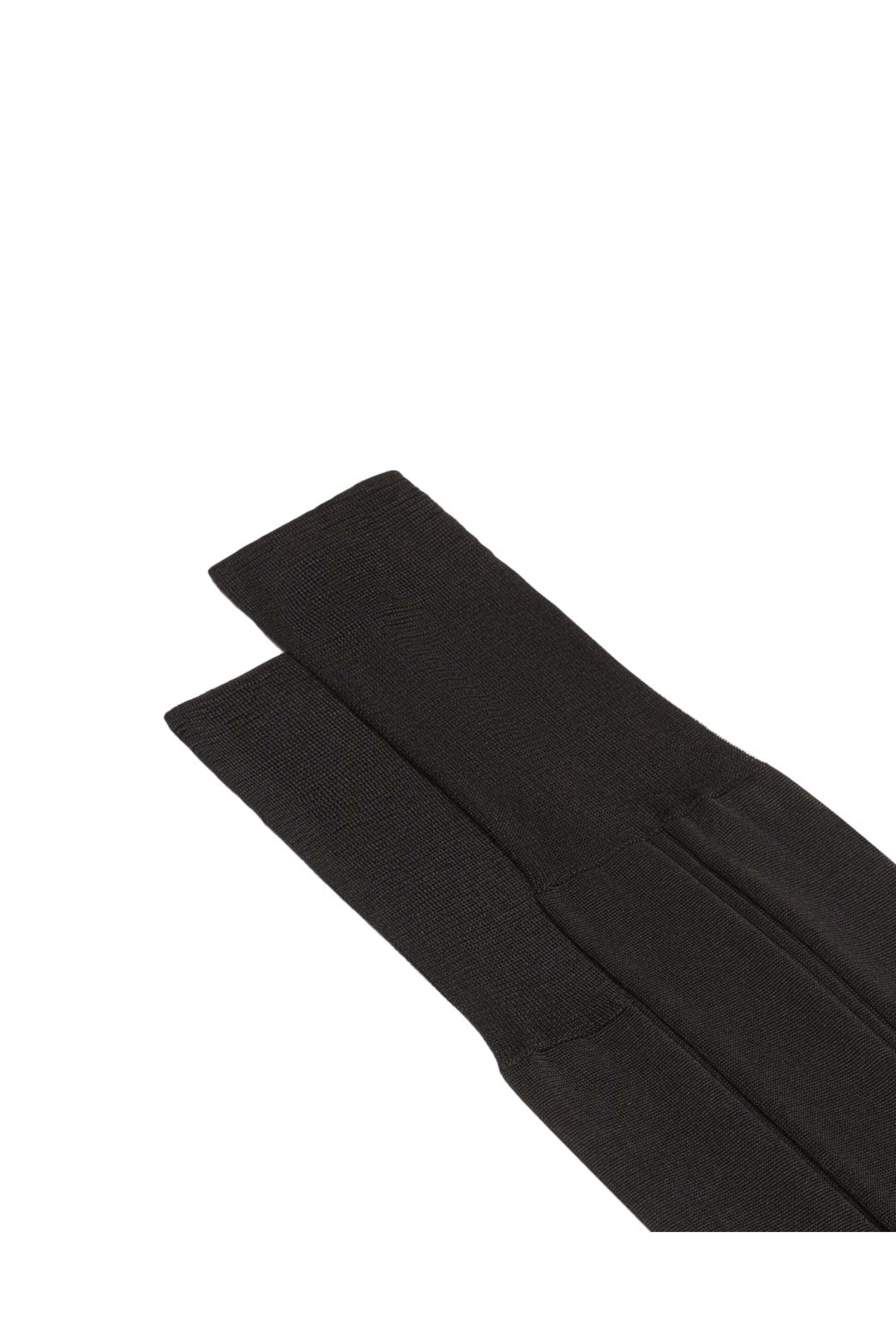Bresciani srl - Silk Over the Calf Socks in Black