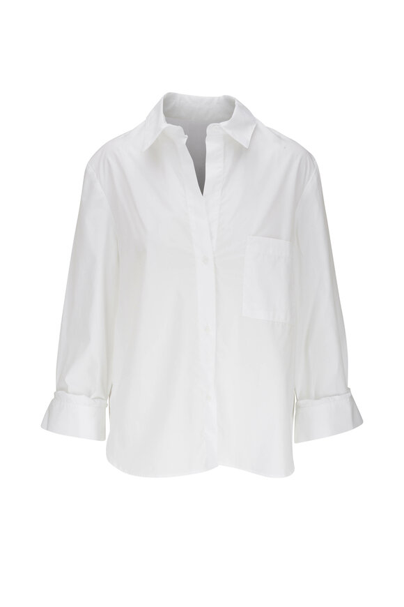 TWP New Morning After White Cotton Button Down Shirt