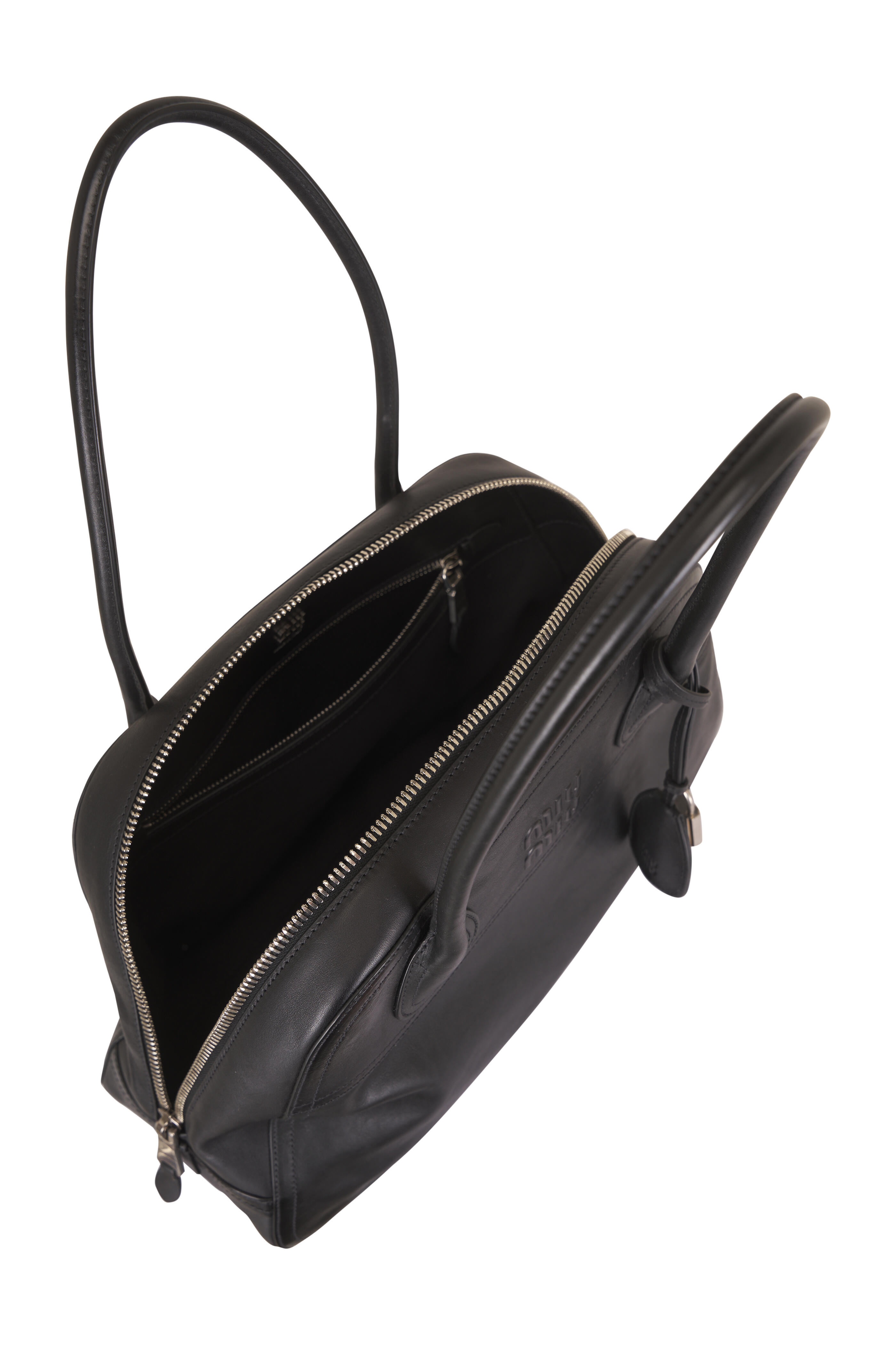 Miu Miu - Medium Vivant Nero Leather Bag - view 4