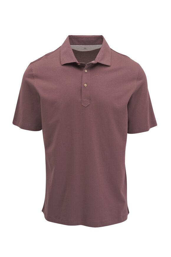 Brunello Cucinelli Plum Cotton Polo