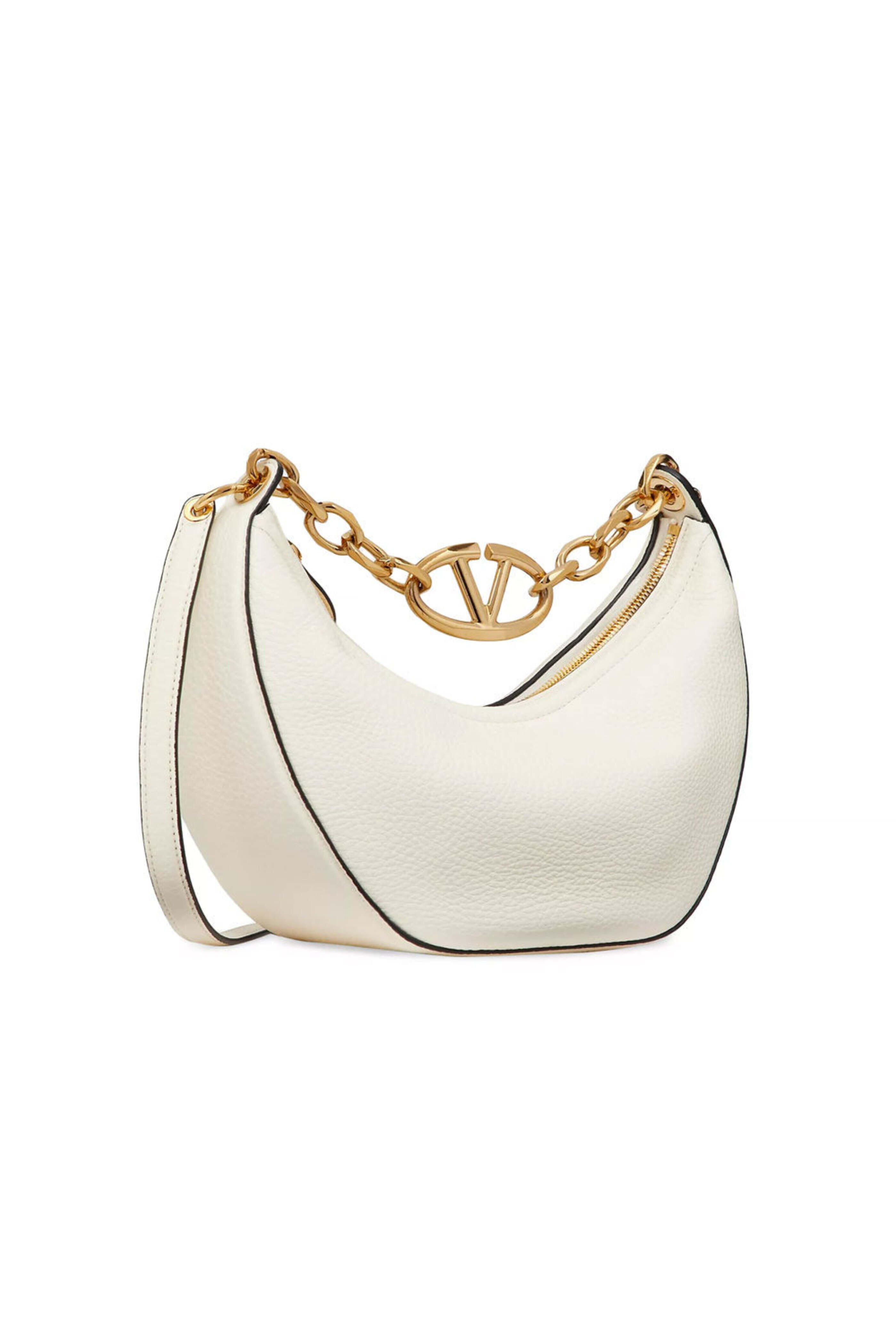 Valentino Garavani - Small Vlogo Moon Hobo Bag in Ivory