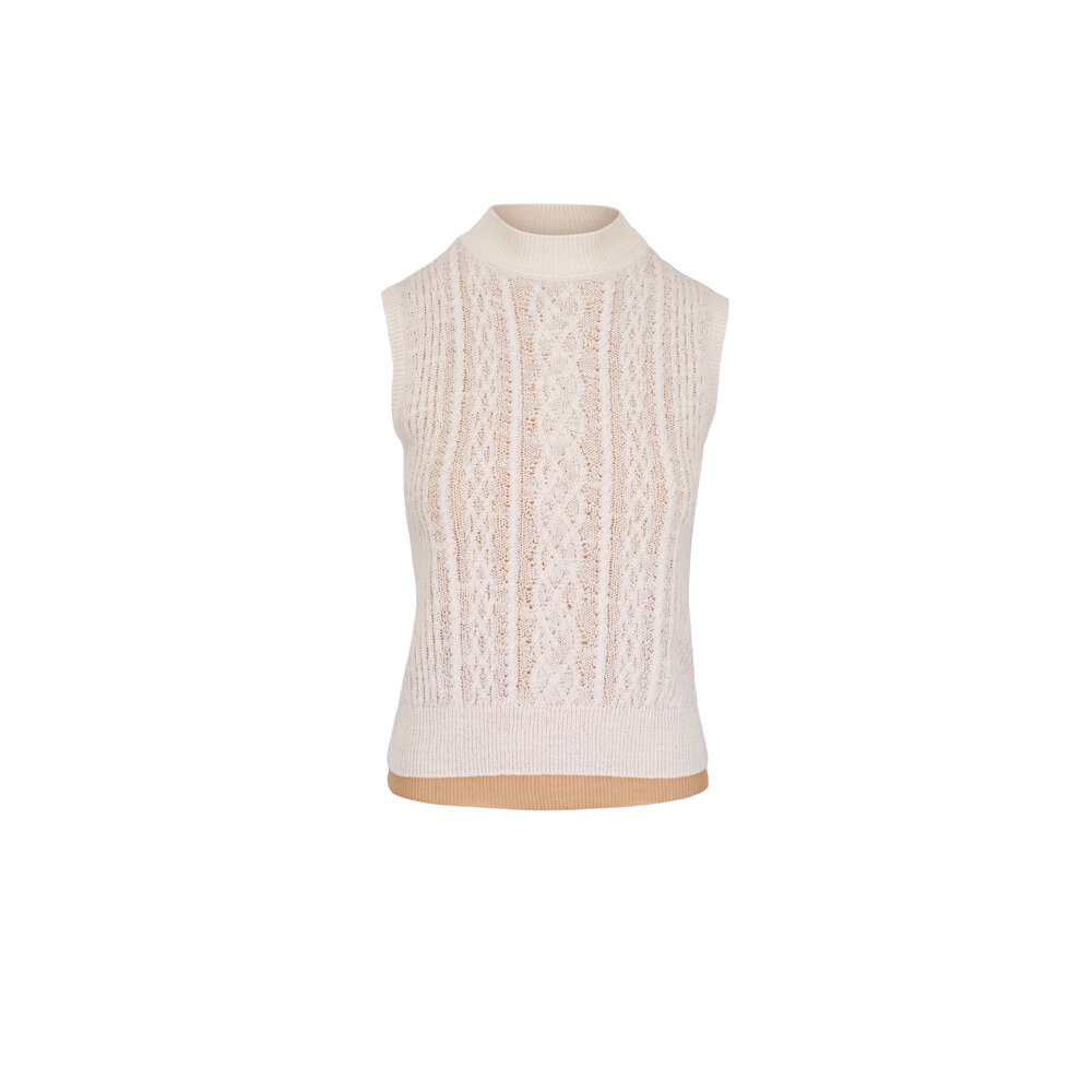 24AW ヴィ トゥエルヴ ニット XXlL クリーム US KNIT 2024aw] SEVESKIG / Melting Cable Knit Pullover – utility-harajuku-jp