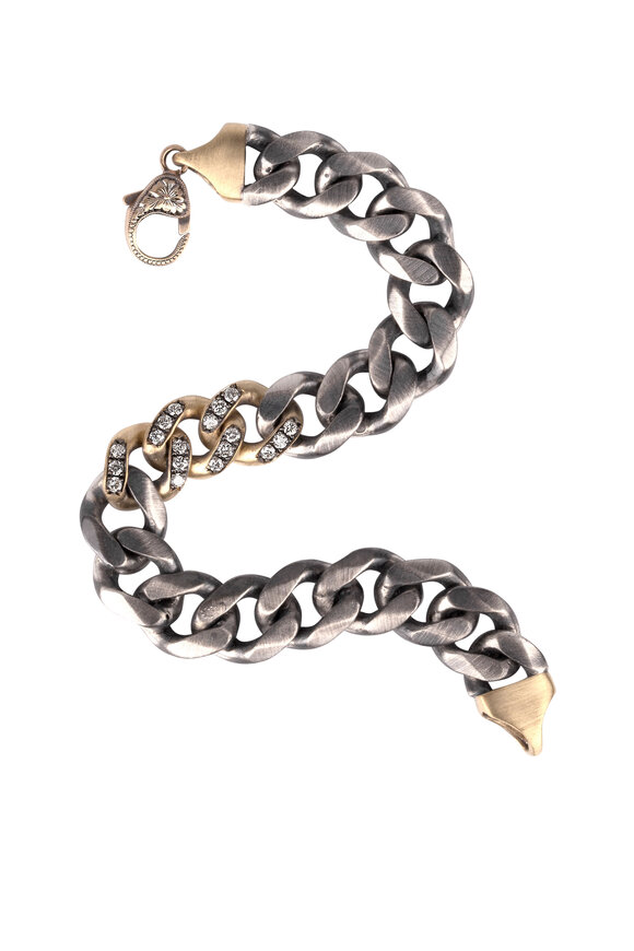 Sylva & Cie - 18K Gold & Silver Diamond Link Bracelet