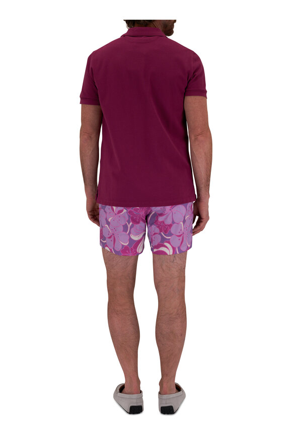 Tom Ford - Purple Floral Print Swim Trunks