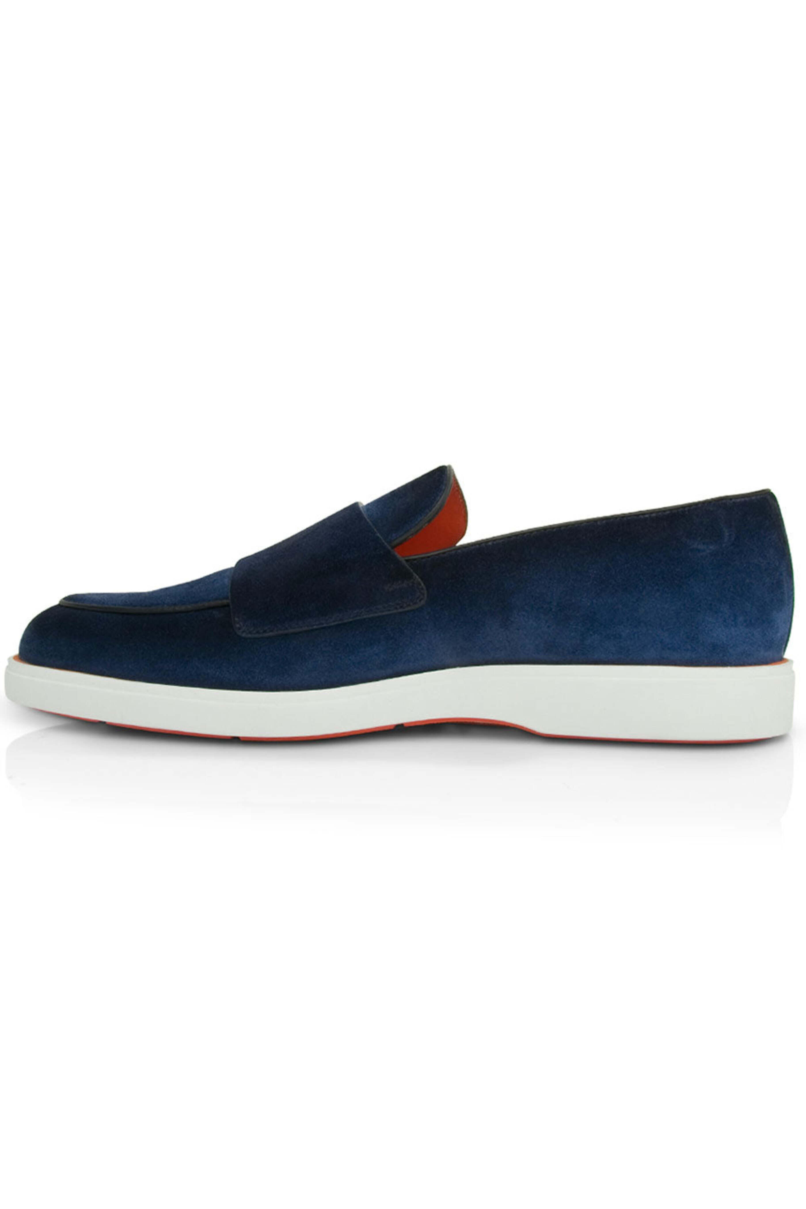 Santoni - Drafts Double Monk Strap Loafer in Blue