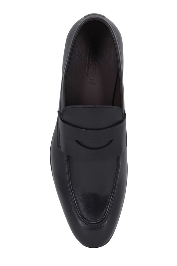 G Brown - Cannon Black Leather Penny Loafer