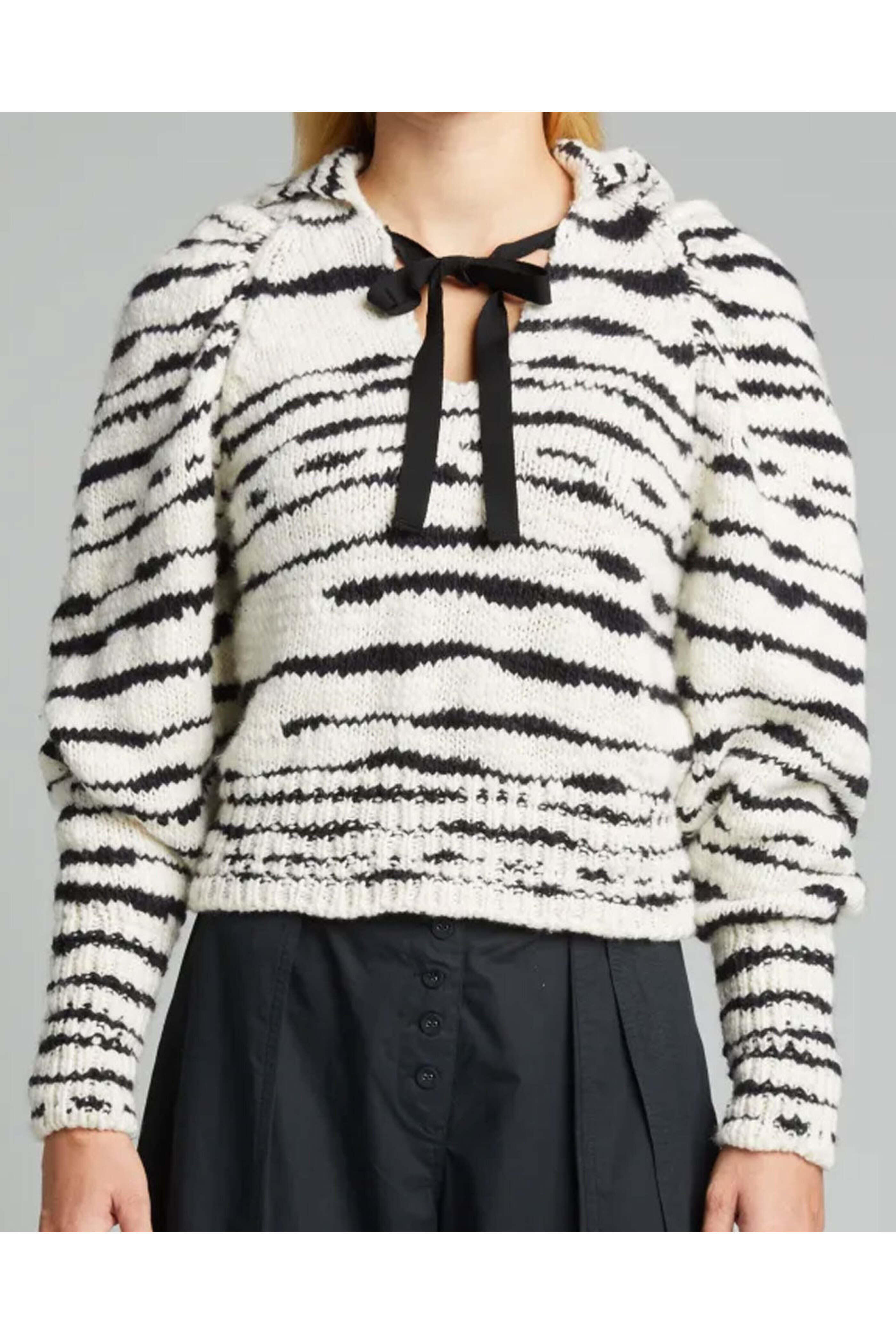 Ulla Johnson - Zebra Hooded Nicola Pullover
