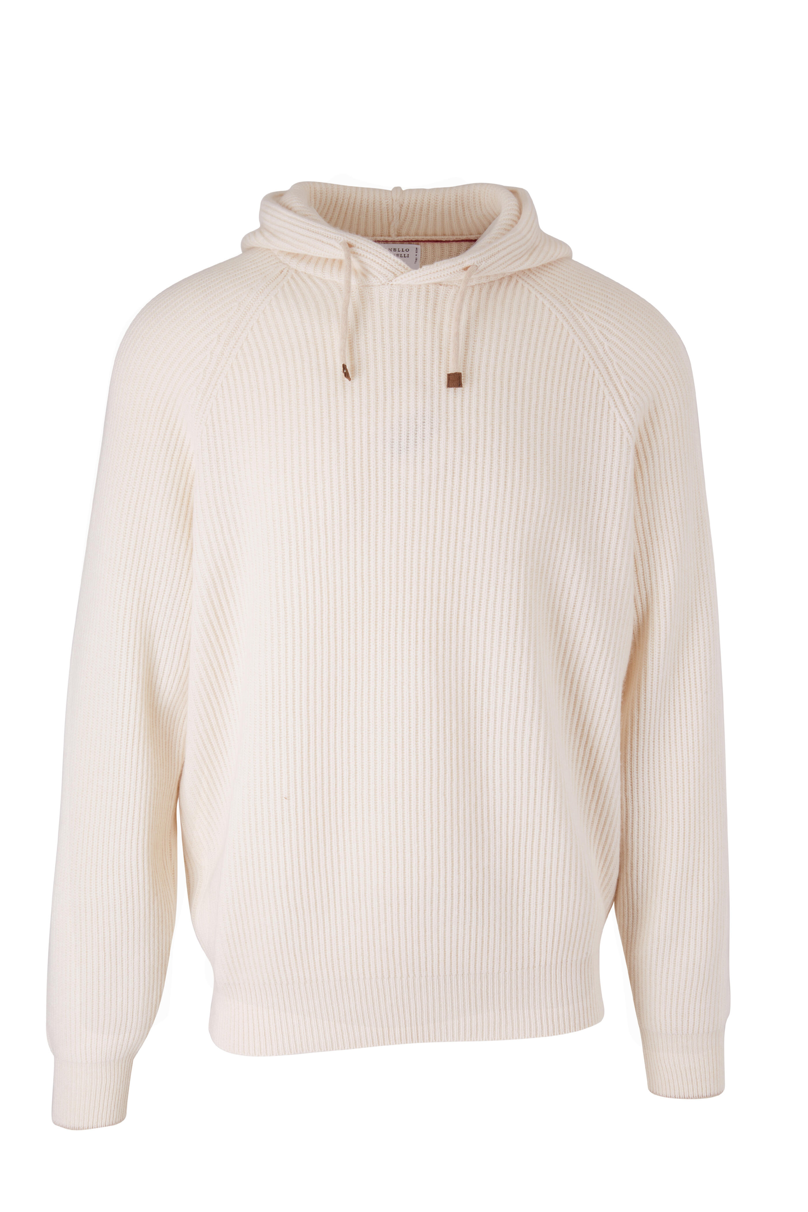 Brunello Cucinelli - Tan Ribbed Cashmere Hoodie | Mitchell