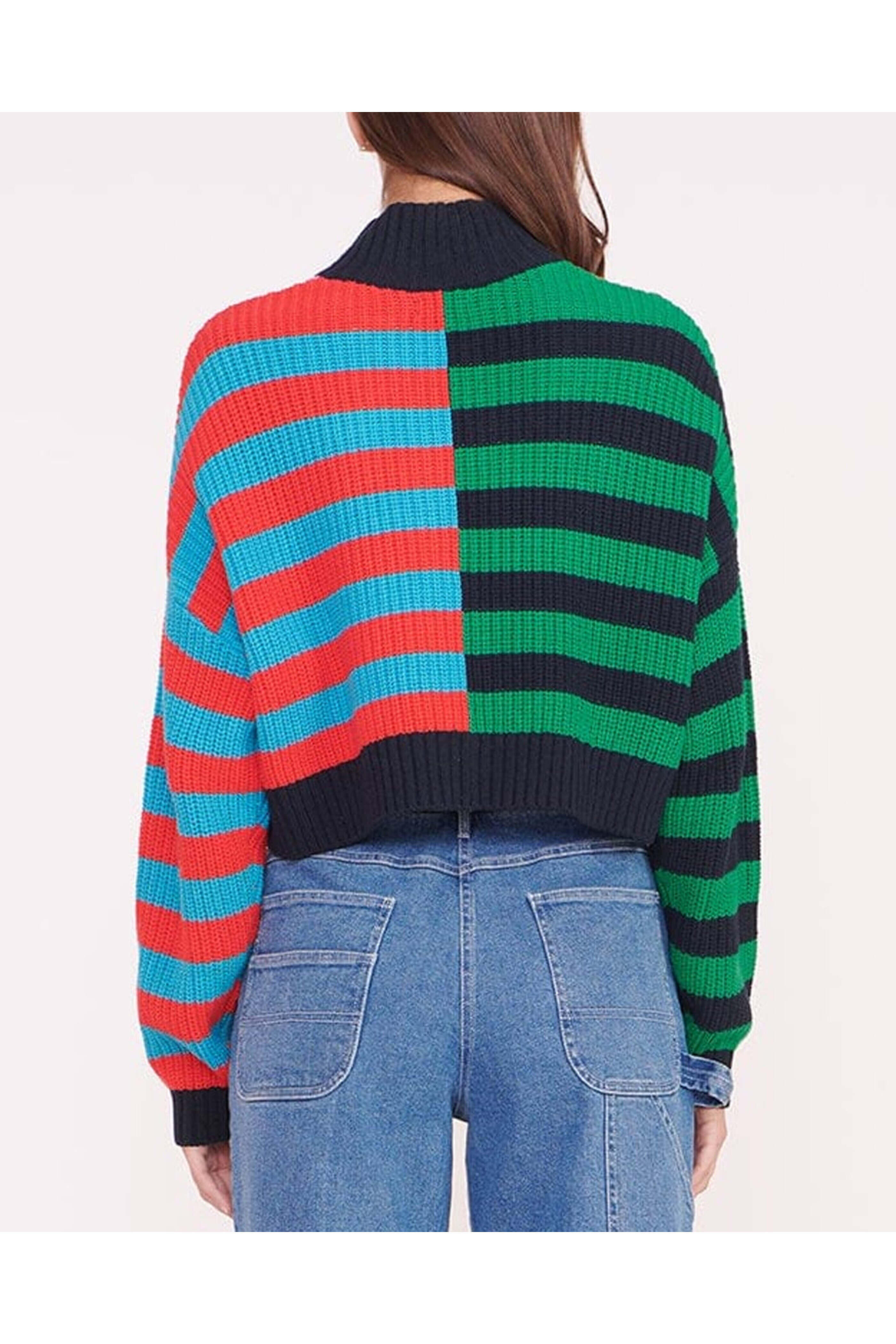 Staud - Cabana Stripe Cropped Hampton Sweater
