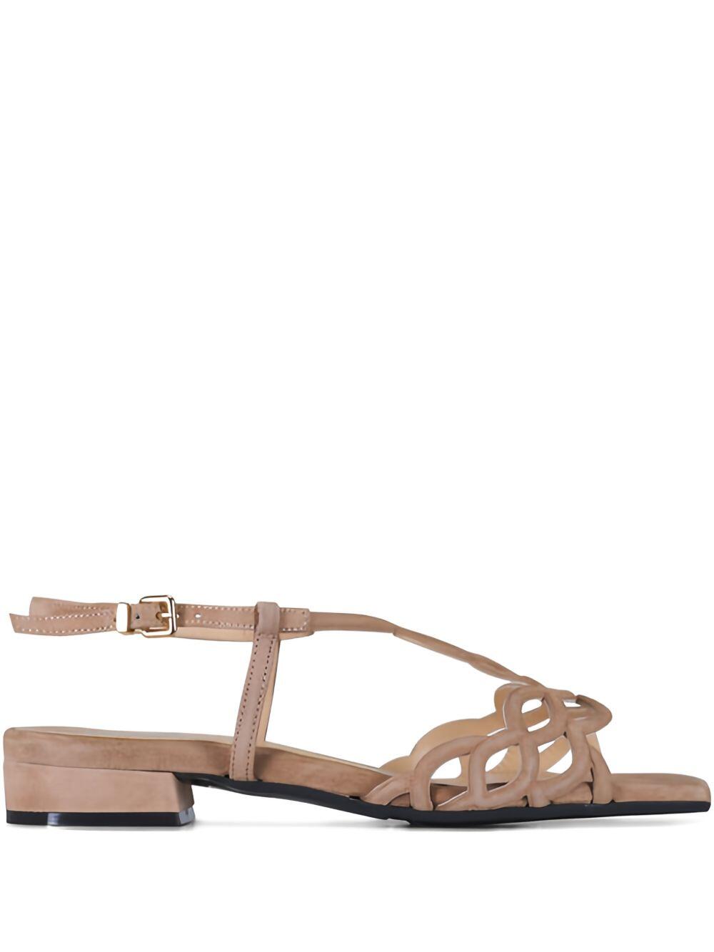 Ron White - Brooke Fawn Cashmere Suede Sandal