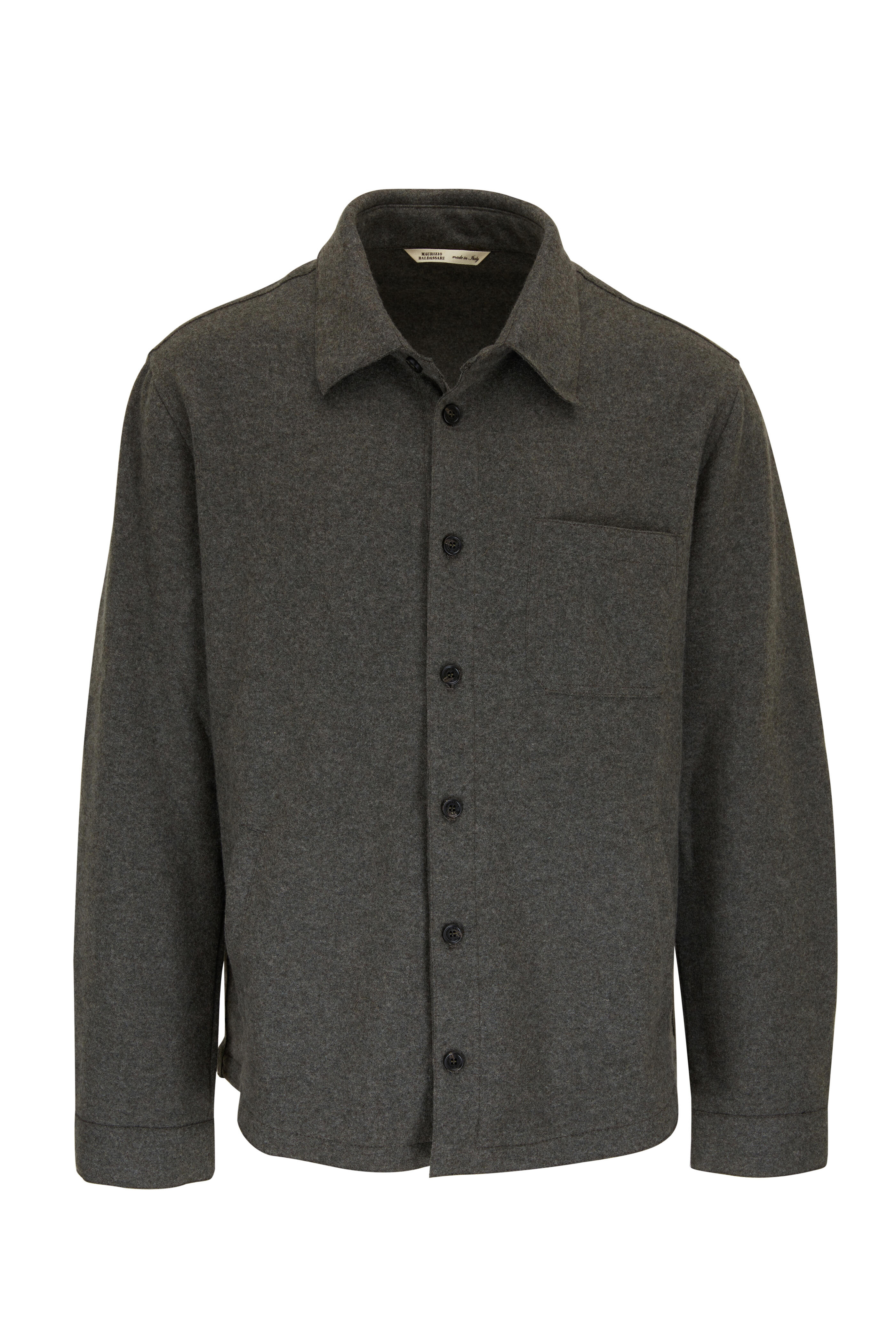 Maurizio Baldassari - Moss Cashmere Felt Overshirt