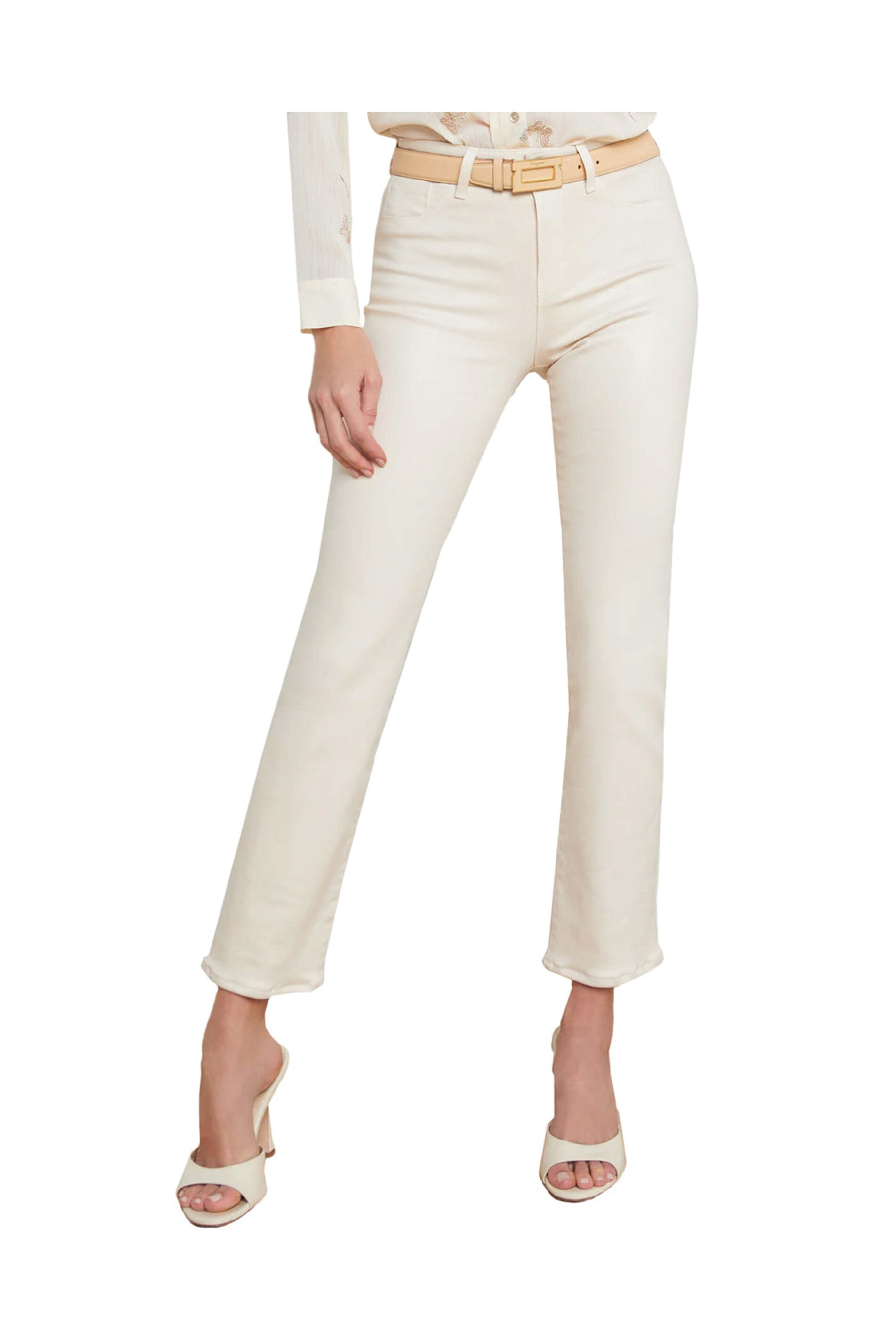 L'Agence - High Rise Ginny Straight Jean in French Vanilla