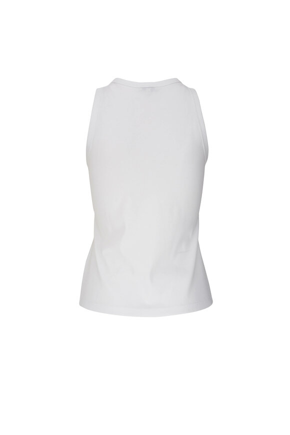 Lafayette 148 New York - White Cotton Ribbed Racerback Tank