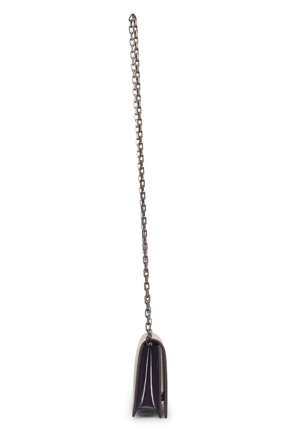 Christian Louboutin Bettina Dark Purple Patent Leather Clutch - view 5
