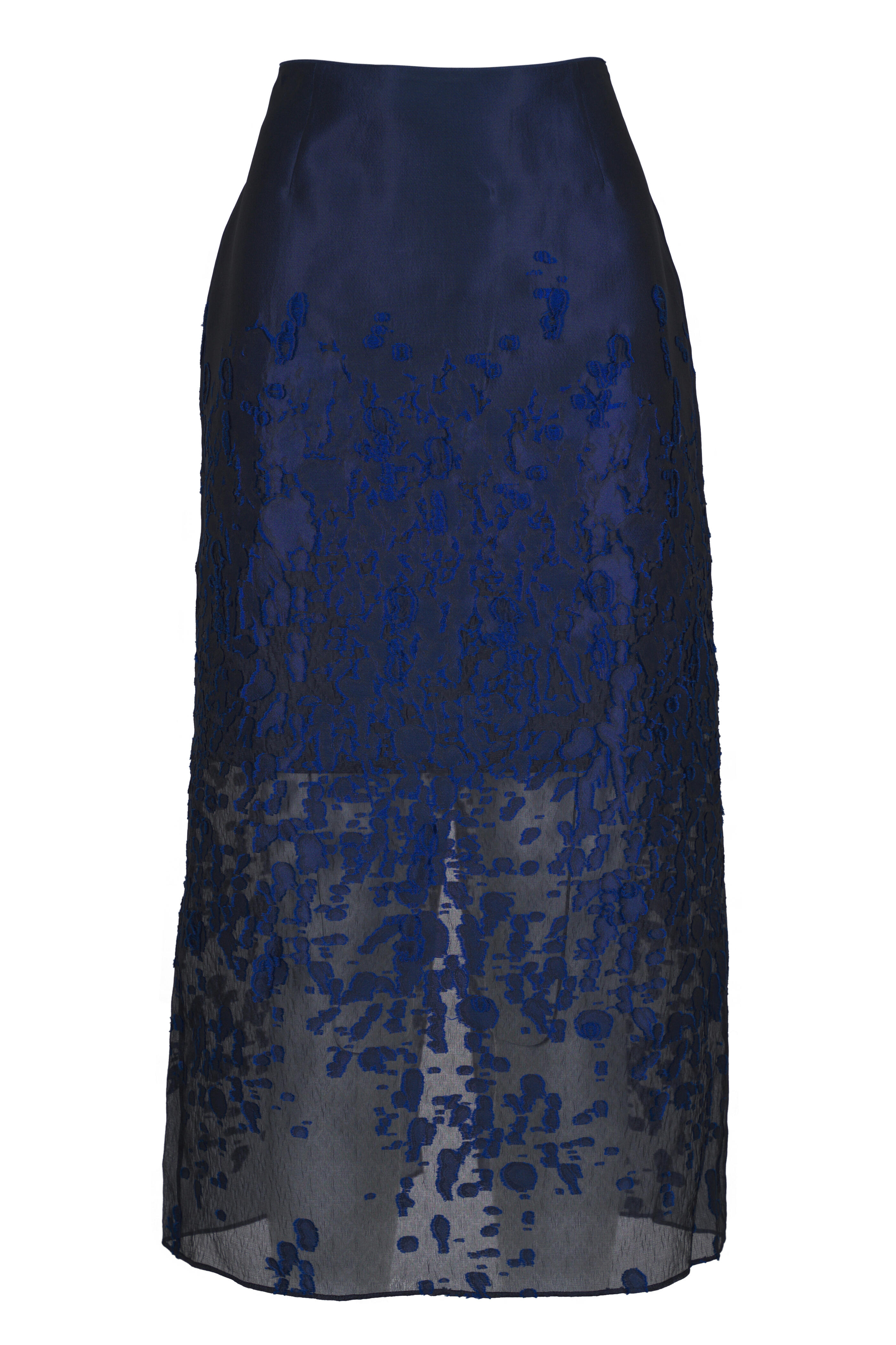 Lafayette 148 New York - Lido Blue Speckled Glaze Dégradé Fil Coupé Skirt