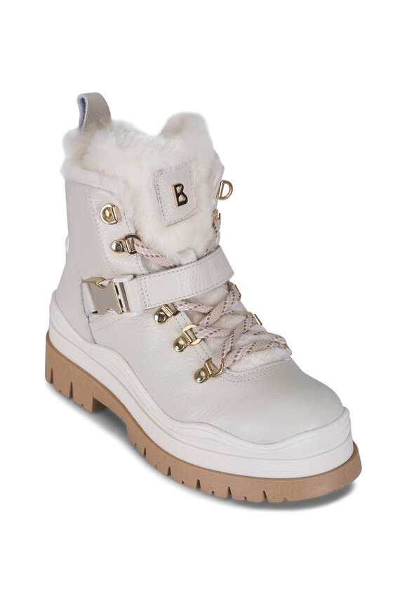 Bogner - Arosa Eggshell Leather & Shearling Boot