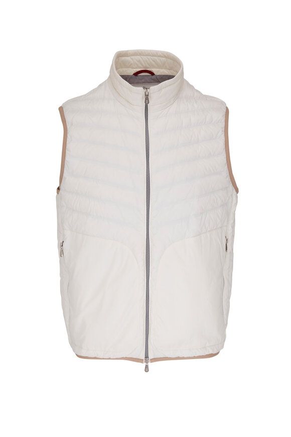 Brunello Cucinelli - White Nylon Down Vest