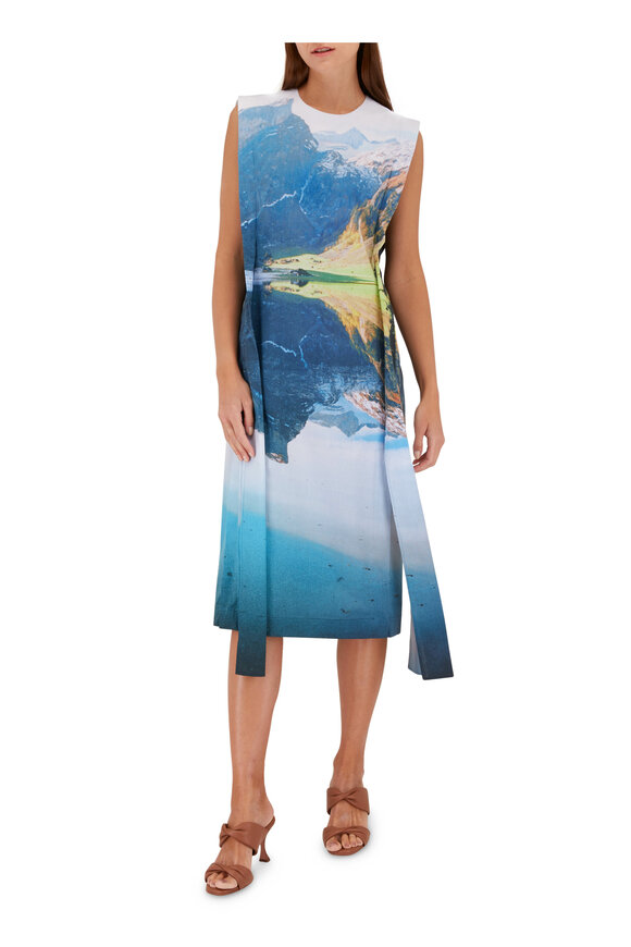 Akris - Multicolor Large Mountain Print Dress