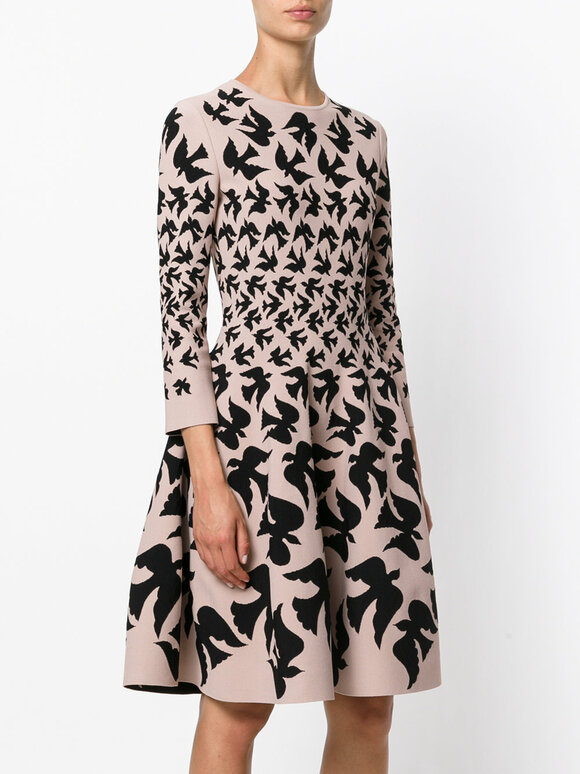 ワンピース alexander mcqueen DRESS (757633QJAAC 1000) Alexander Mcqueen zip-embellished midi dress | 757633QJAAC1000