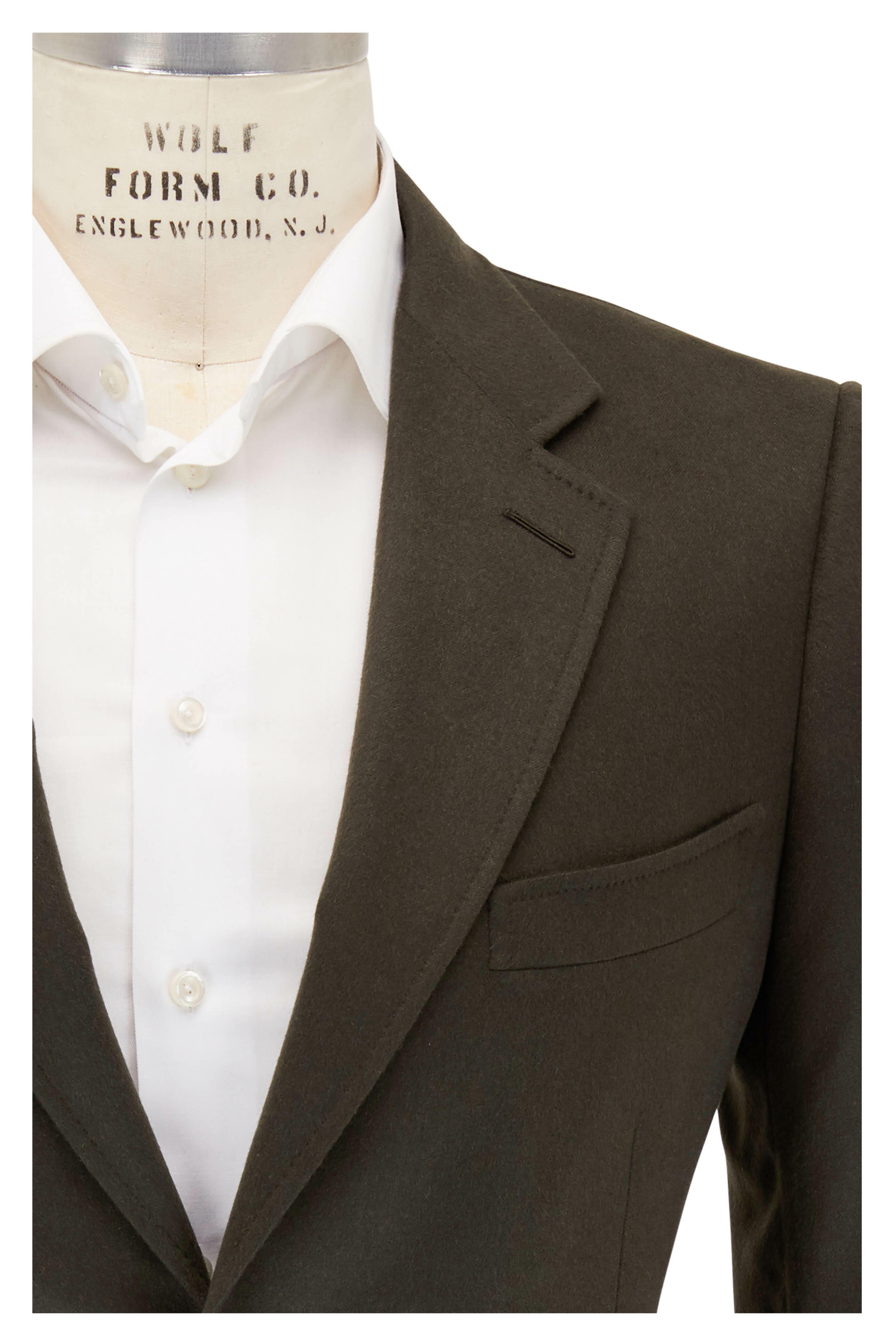 Tom Ford - Dark Olive Green Cashmere Twill Jacket