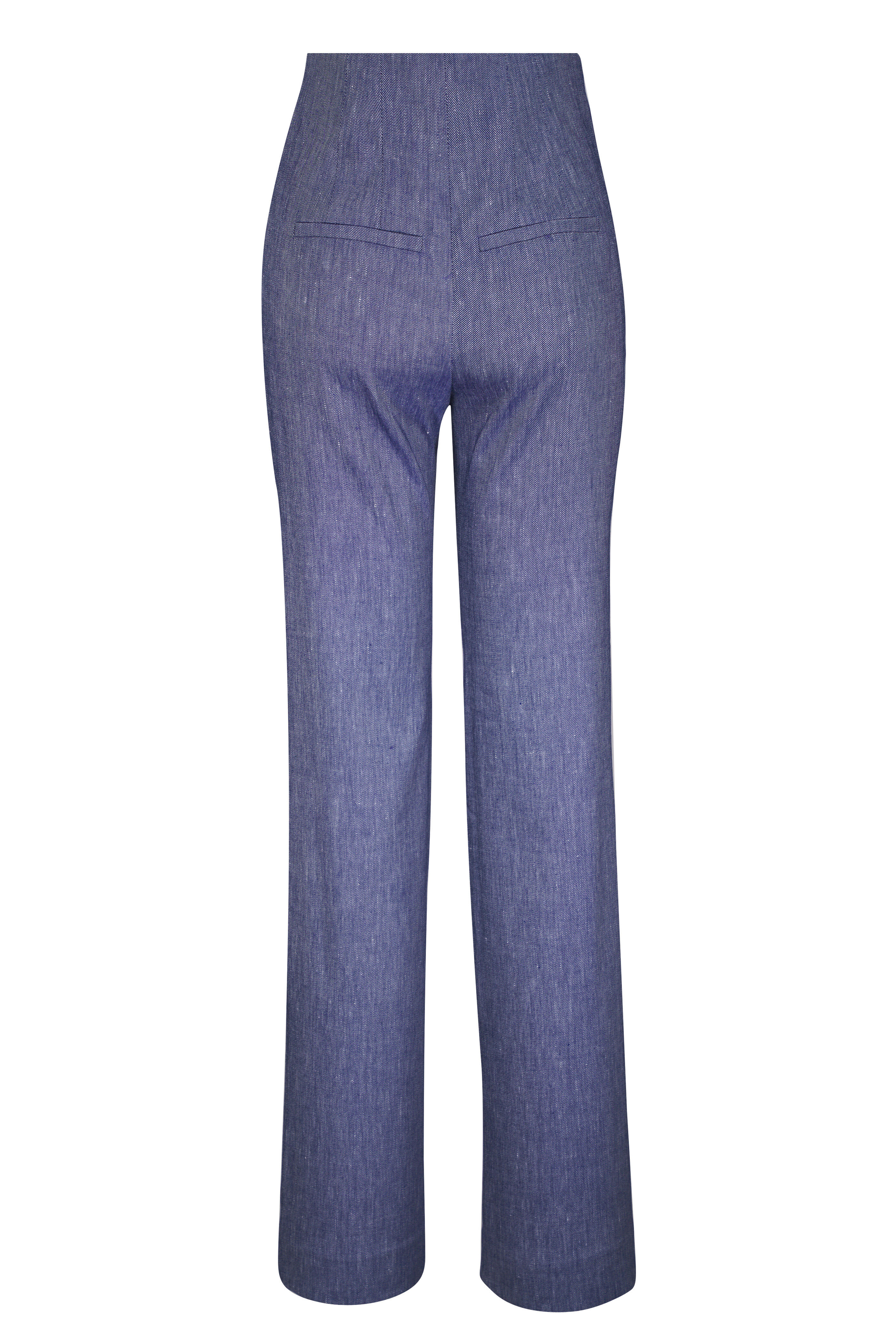 Veronica Beard - Jude Blue Mélange Wide Leg Pant