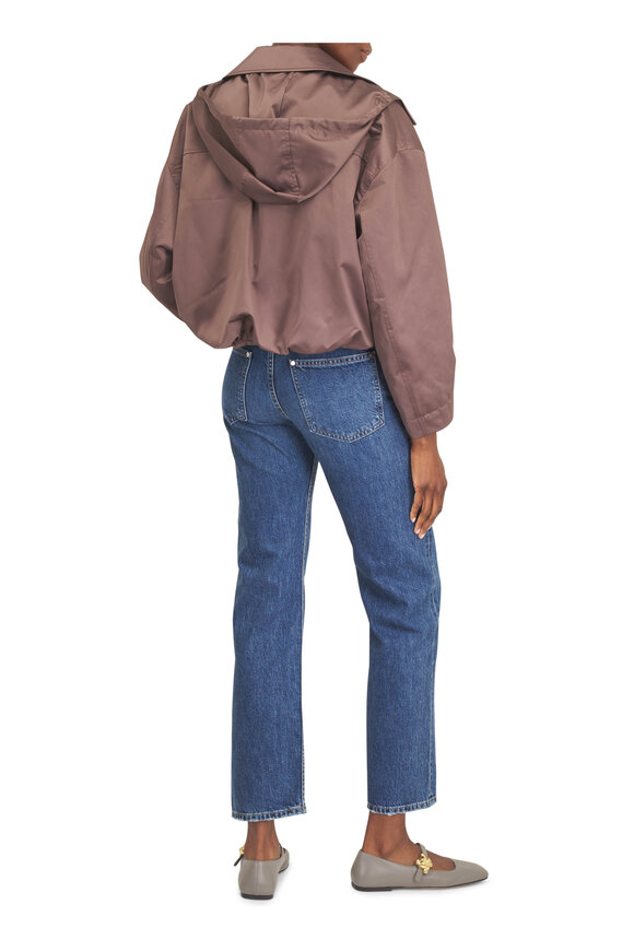 Moncler Chevreuil Taupe Duchesse Short Down Jacket - view 4