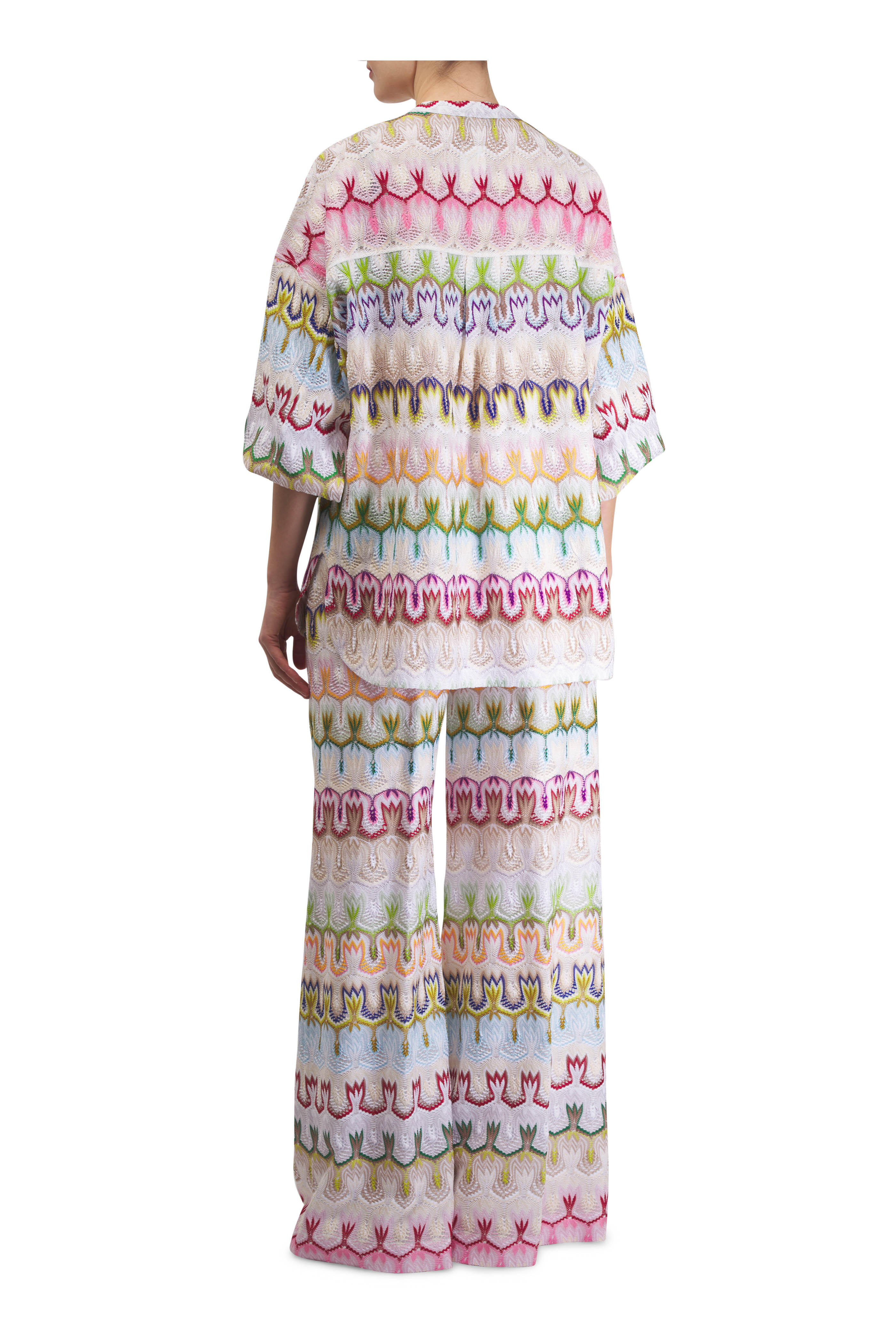 Missoni - Multicolor Textured Wide Leg Pant