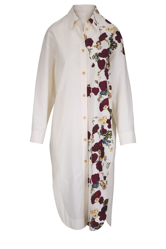 Khaite Gloria Cream & Red Organza Dress