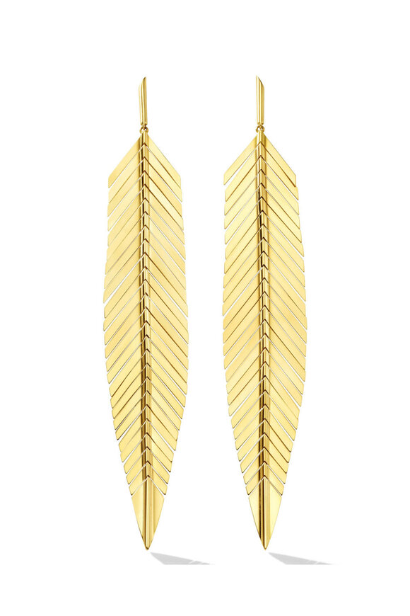 Cadar Medium Feather Drop Earrings - view 1