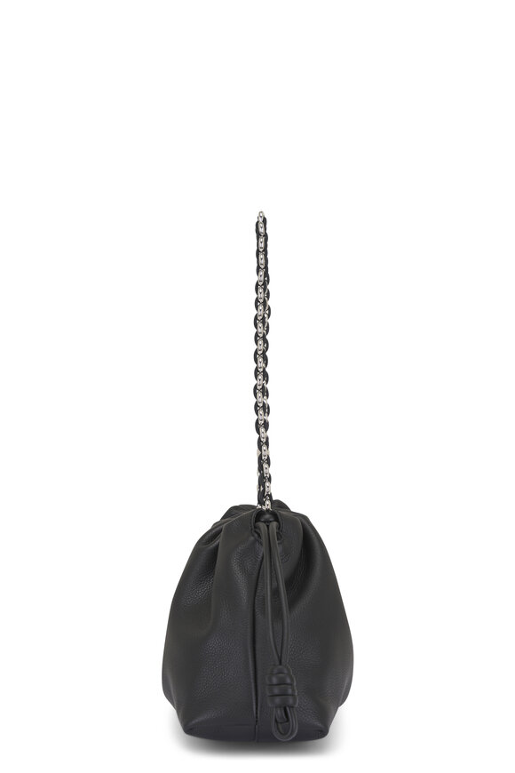 Loewe Medium Flamenco Black Fine Grained Leather Clutch - view 7