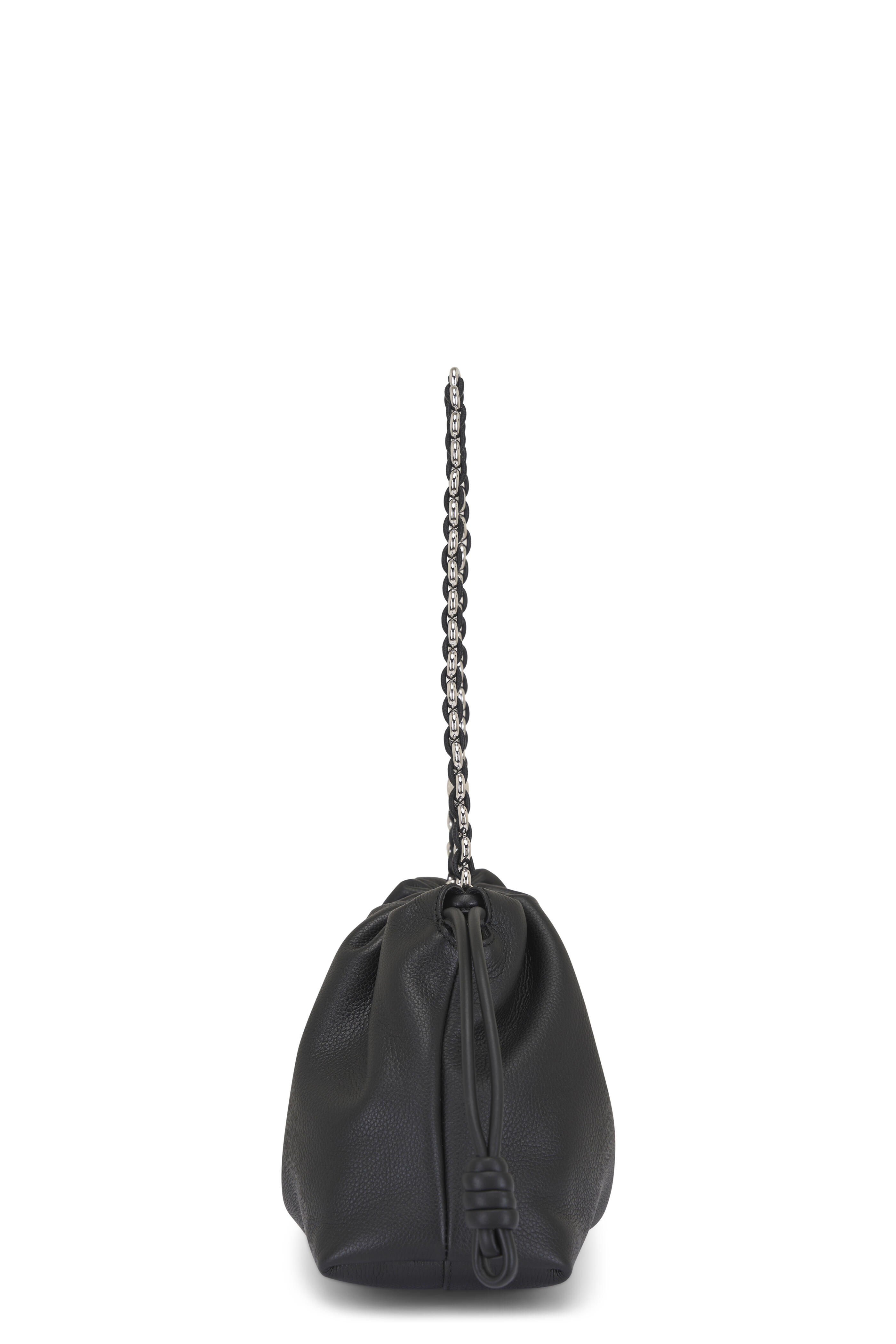 Loewe - Medium Flamenco Black Fine Grained Leather Clutch