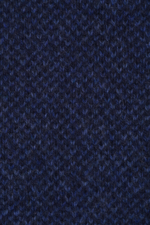Brunello Cucinelli Navy Cashmere Necktie - view 2