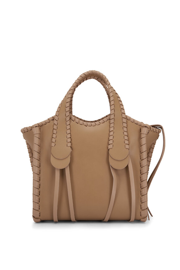 Chloé - Small Mony Argil Brown Leather Whipstitch Tote Bag