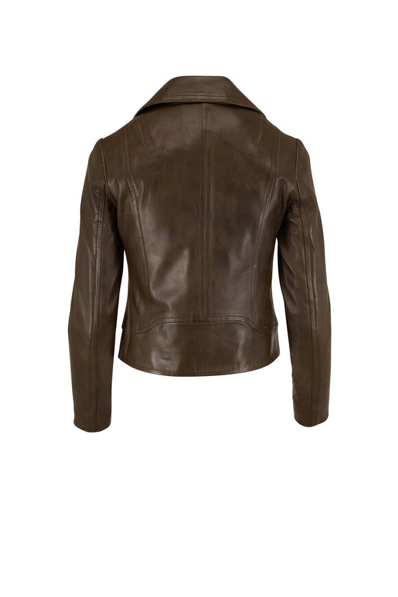 Rag & Bone - Mack Olive Leather Moto Jacket