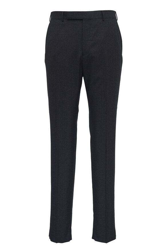 Zegna Charcoal Gray Wool Pant 