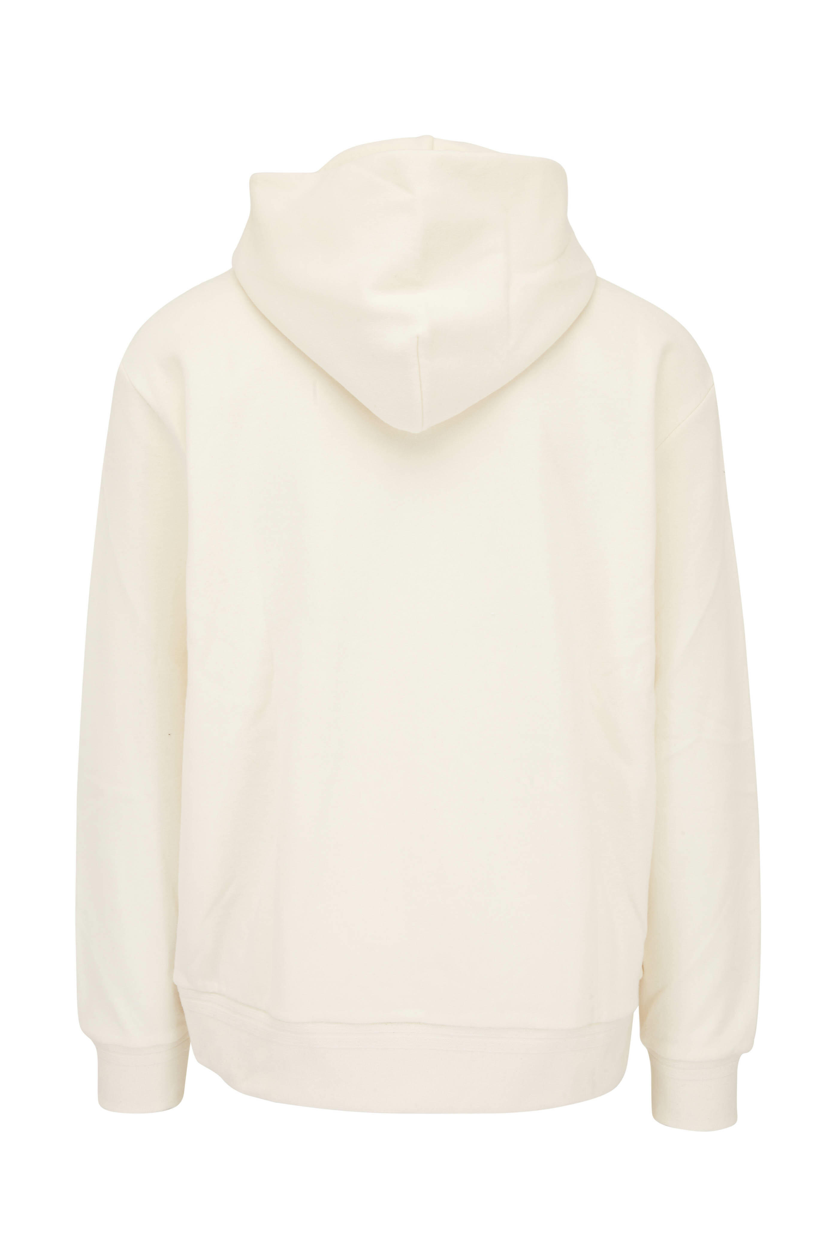 Zegna Off White Cotton Cashmere Hoodie Mitchell Stores