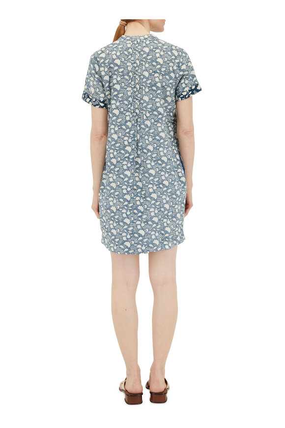 Faherty Brand - Gemina Indigo Floral Linen Dress 