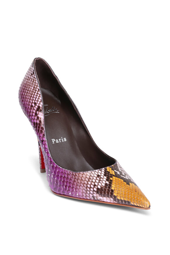 Christian Louboutin Miss Z Rhapsody Yellow & Purple Python Pump