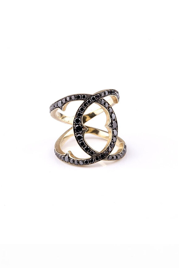 Sylva & Cie Black Diamond Coco Ring