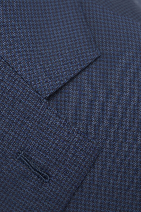 Atelier Munro - Navy Micro Houndstooth Wool Suit