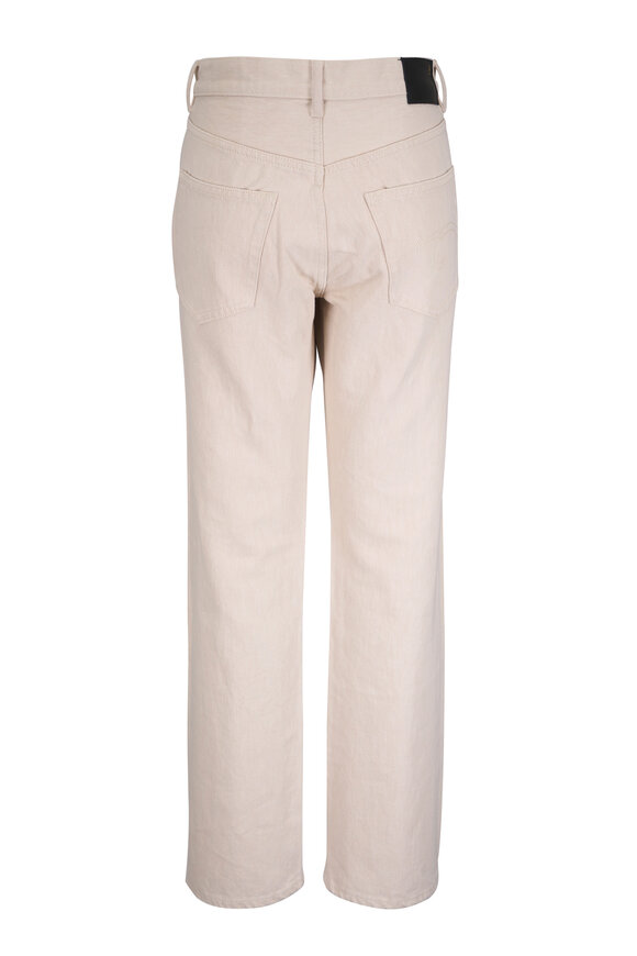 R13 BF Vintage Stone Khaki Relaxed Fit Crop Jean - view 4