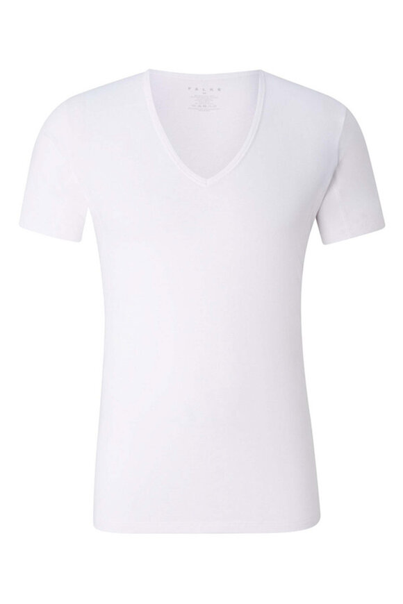 Falke White Outlast V Neck Undershirt