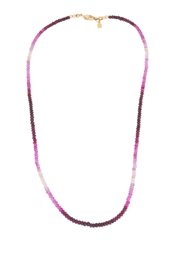 Cristina V. Ombre Pink Sapphire Rondelle Necklace